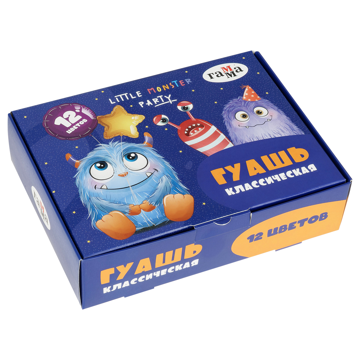 Гуашь Гамма "Monsters", 12 цветов, 17,5 мл