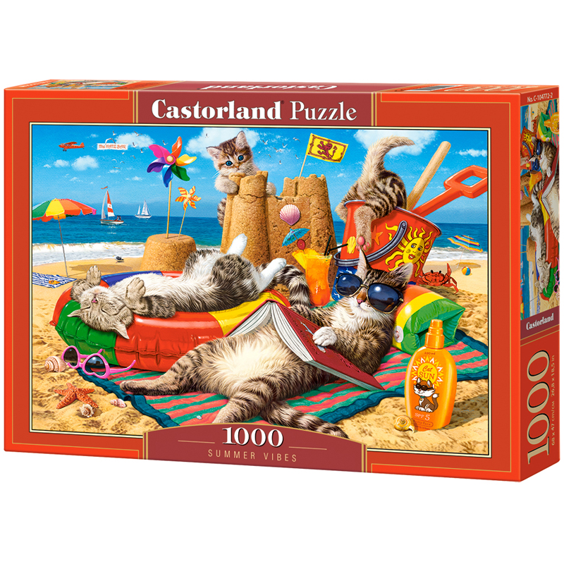 Пазл  1000 эл. Castorlаnd "Кошачий пляж"