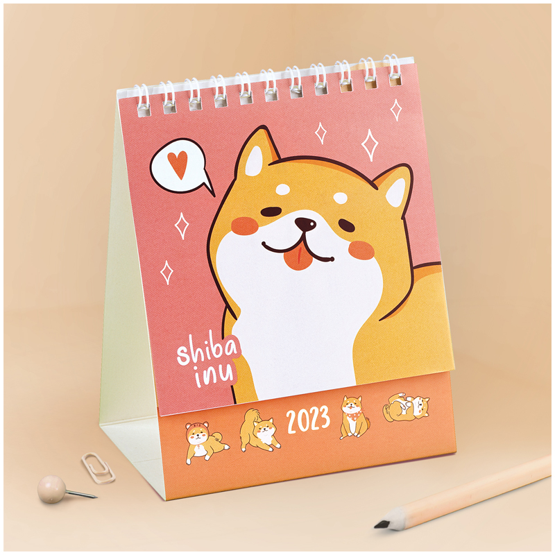 Календарь-домик MESHU "Cute dog", на гребне, 2023г.