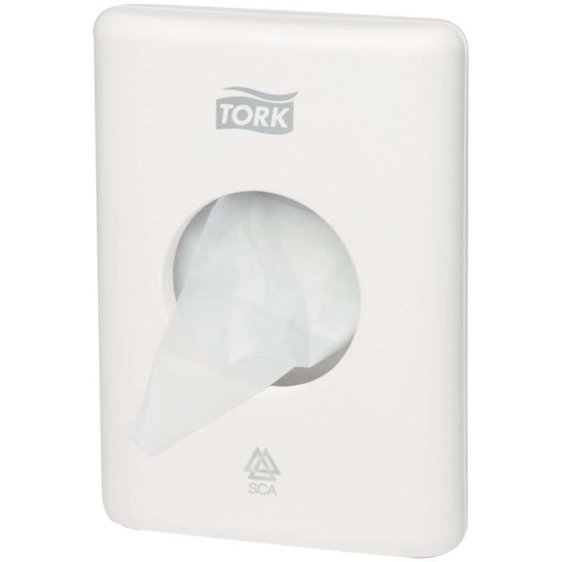 Диспенсер для гигиенических пакетов Tork "Elevation", пластик, белый (для кода 204041)