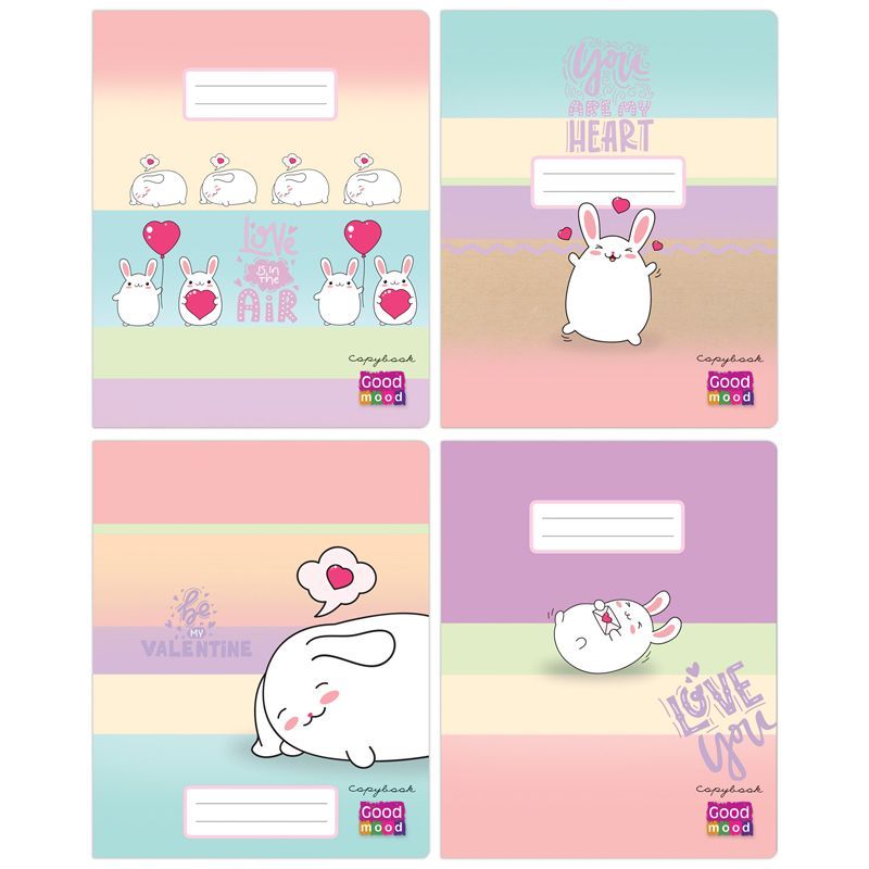 Тетрадь 48л., А5, линия BG "Cute", матовая ламинация