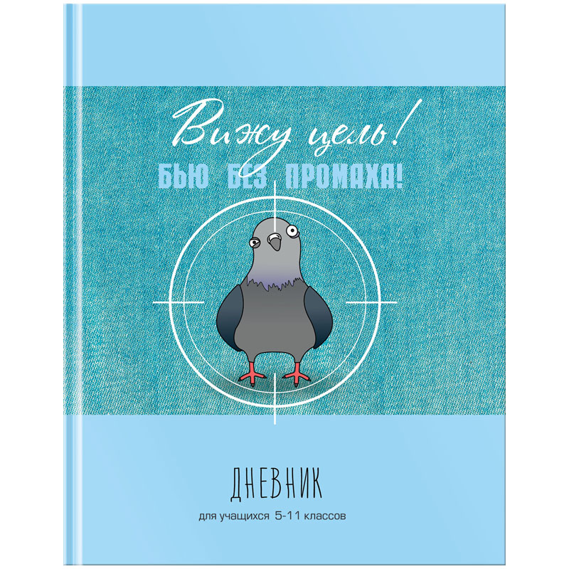 Дневник 5-11 кл. 48л. (твердый) BG "Бью без промаха", матовая ламинация, выб. лак