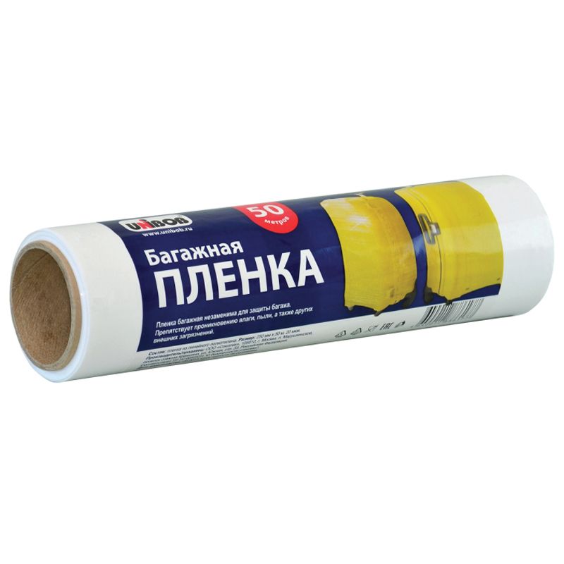 Стрейч-пленка багажная Unibob, 250мм*50м, 20мкм, белая