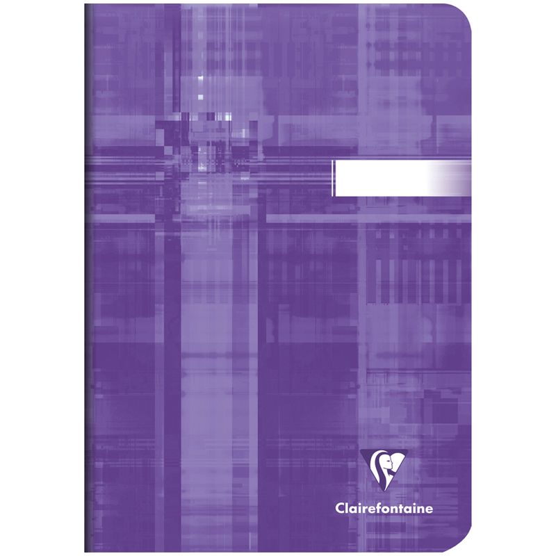 Тетрадь 48л., А5, клетка Clairefontaine, глянцевая ламинация, фиолетовая, 90г/м2