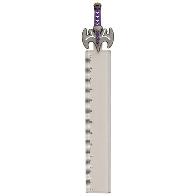 Линейка с топпером 12см MESHU "Grey sword", европодвес