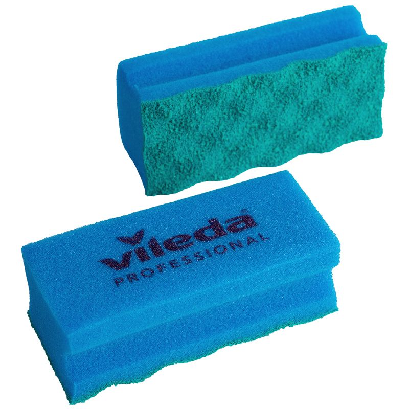 Губка Vileda Professional "Pur Active", с абразивным слоем, 14*6,3см, 10шт, синий/зеленый 123118 (ПОД ЗАКАЗ)
