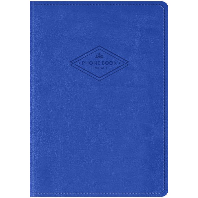 Телефонная книга А5, 80л., кожзам, OfficeSpace "Winner" синий, с вырубкой