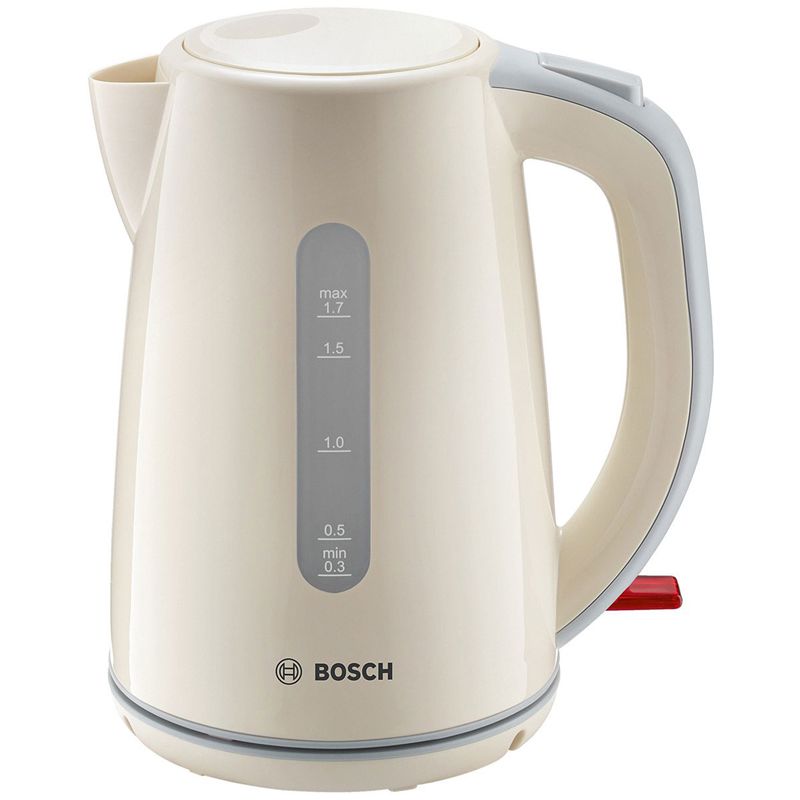 Чайник электрический Bosch TWK7507, 1,7л, 2400Вт, пластик, бежевый