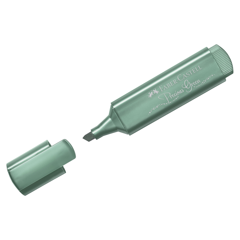Текстовыделитель Faber-Castell "TL 46 Metallic" мерцающий зеленый, 1-5мм