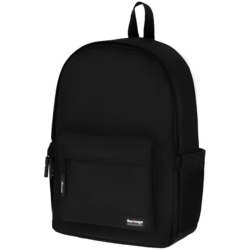 Рюкзак Berlingo Casual "City black" 39,5*27*13см, 1 отделение, 3 кармана, уплотненная спинка