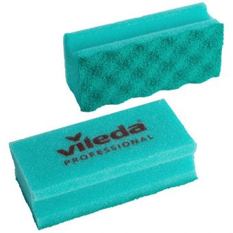 Губка Vileda Professional "Pur Active", с абразивным слоем, 14*6,3см, 10шт, зеленый/зеленый 123115 (ПОД ЗАКАЗ)