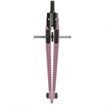 Циркуль Faber-Castell "Grip", дымчато-розовый, + грифели, пластиковый футляр
