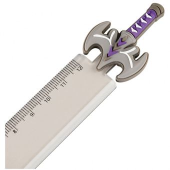 Линейка с топпером 12см MESHU "Grey sword", европодвес