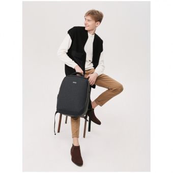 Рюкзак Berlingo Антивандальный "Secure grey" 46*31*17см, 1 отделение, 3 кармана, отделение для ноутбука, USB разъем, эргономическая спинка