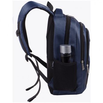 Рюкзак Berlingo City "Comfort blue" 42*29*17см, 3 отделения, 3 кармана, отделение для ноутбука, USB разъем, эргономическая спинка