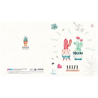 Тетрадь 48л., А5, клетка ArtSpace "Рисунки. Cute plants"