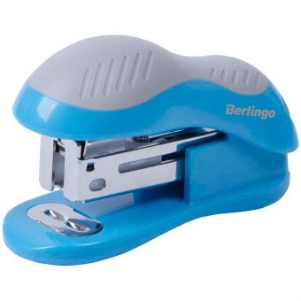 Мини-степлер №24/6, 26/6 Berlingo "Office Soft" до 15л., синий