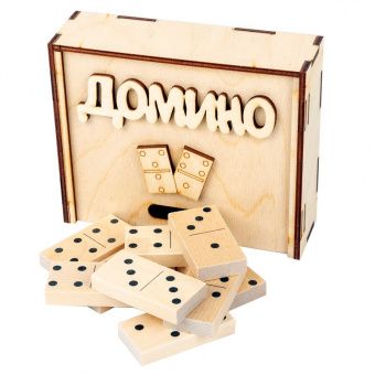 Игра настольная Домино, Десятое королевство, дерево, деревянная коробка
