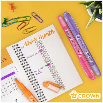 Текстовыделитель Crown "Multi Hi-Lighter" оранжевый, 1-4мм