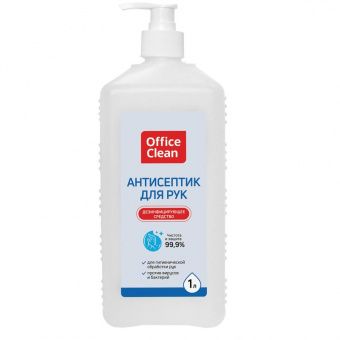 Антисептик для рук OfficeClean, 1л, с дозатором