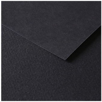 Цветная бумага 500*650мм, Clairefontaine "Tulipe", 25л., 160г/м2, черный, легкое зерно, 100%целлюлоза