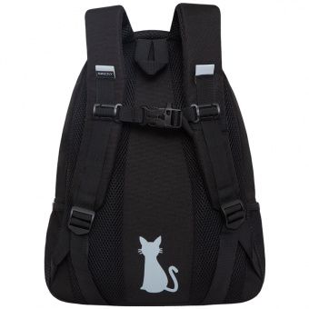 Рюкзак Grizzly, 27*41*20см, 3 отделения, 4 кармана, анатомическая спинка, черный-серый