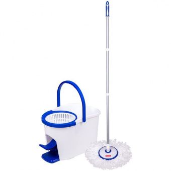 Набор для уборки OfficeClean Professional ведро 5л с отжимом и педалью, швабра с круглой насадкой
