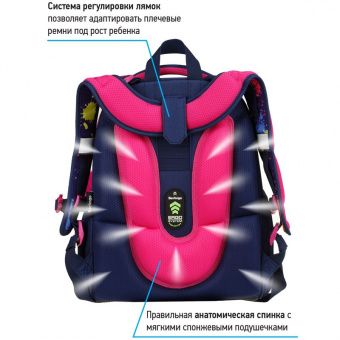 Ранец Berlingo Expert "Neon Cat" 37*28*16см, 2 отделения, 2 кармана, анатомическая спинка