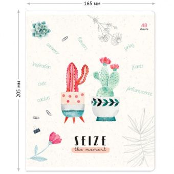 Тетрадь 48л., А5, клетка ArtSpace "Рисунки. Cute plants"