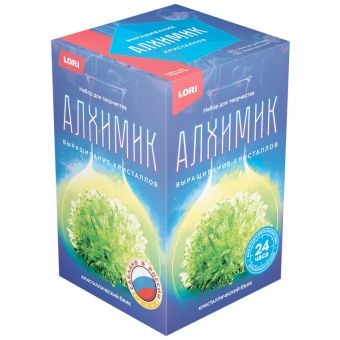 Набор для выращивания кристаллов Lori "Кристаллический ежик. Зеленый"