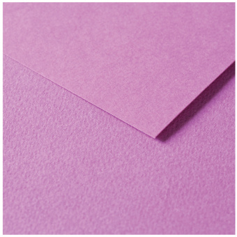 Цветная бумага 500*650мм, Clairefontaine "Tulipe", 25л., 160г/м2, сиреневый, легкое зерно, 100%целлюлоза