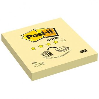 Самоклеящийся блок Post-it Original, Z-сложение 76*76мм, 100л, канареечный желтый