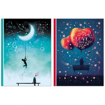 Бизнес-блокнот А6, 80л., BG "Love story", матовая ламинация, тиснение фольгой