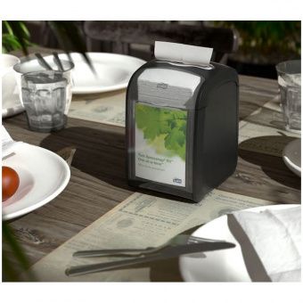 Диспенсер для салфеток настольный Tork "Xpressnap Fit"(N14), пластик, черный, 272900 (ПОД ЗАКАЗ)
