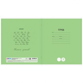 Тетрадь 18л., линия ArtSpace "Однотонная. Школьная"