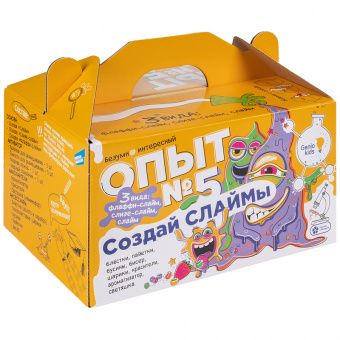 Набор для создания слайма Genio Kids "Набор для создания слаймов. Опыт №5", картонная коробка