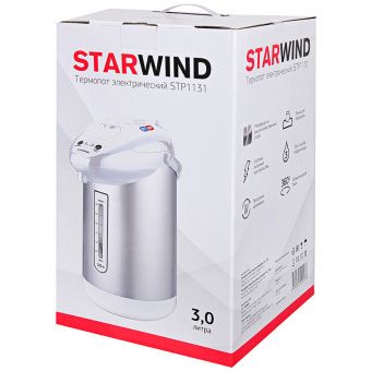 УЦЕНКА-Чайник-термопот Starwind STP1131, 3л, 750Вт, пластик