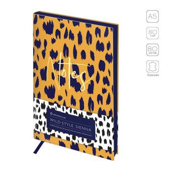 Записная книжка А5 80л. ЛАЙТ, кожзам, Greenwich Line "Vision. Wild style. Sienna", тон. блок в точку