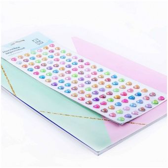 Наклейки акриловые MESHU "Colorful hearts", 10*32см, европодвес