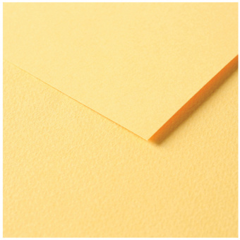 Цветная бумага 500*650мм, Clairefontaine "Tulipe", 25л., 160г/м2, лютик, легкое зерно, 100%целлюлоза