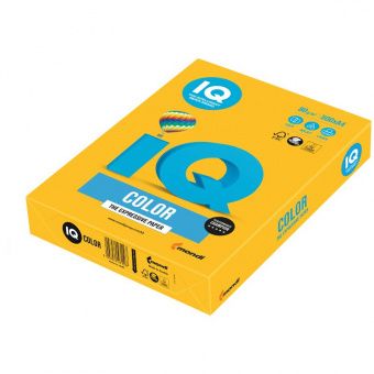 Бумага IQ "Color intensive" А4, 80г/м2, 500л. (солнечно-желтый)