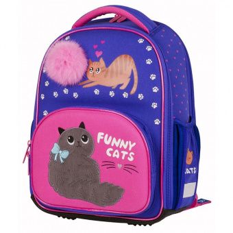 Ранец Berlingo Profi "Funny cats" 36*28*18см, 2 отделения, 4 кармана, анатомическая спинка