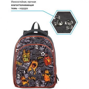 Ранец Berlingo Expert Plus "Monster family" 38*29*15см, 2 отделения, 2 кармана, анатомическая спинка