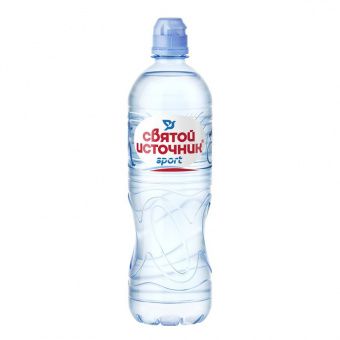 Вода питьевая негазированная Святой источник, "Спорт", 0,5л, пластиковая бутылка