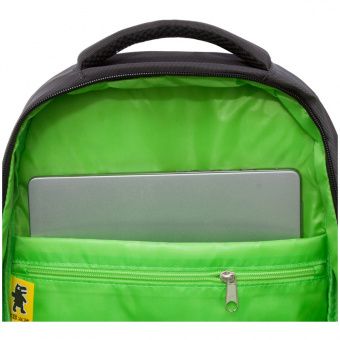 Рюкзак Grizzly, 32*45*23см, 2 отделения, 3 кармана, анатомическая спинка, черный/серый