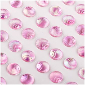 Наклейки акриловые MESHU "Pink pearls", 10*32см, европодвес