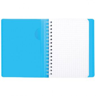 Записная книжка А6 50л. на гребне Clairefontaine "Koverbook", 90г/м2, пластик. обложка, карман, синяя