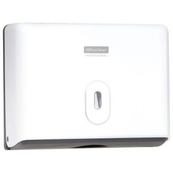 Диспенсер для полотенец листовых OfficeClean Professional (Z-сл.), ABS-пластик, механич., белый