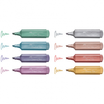 Текстовыделитель Faber-Castell "TL 46 Metallic" мерцающий зеленый, 1-5мм