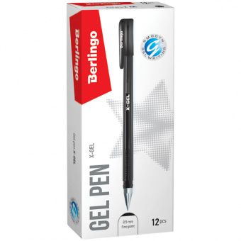 Ручка гелевая Berlingo "X-Gel" черная, 0,5мм